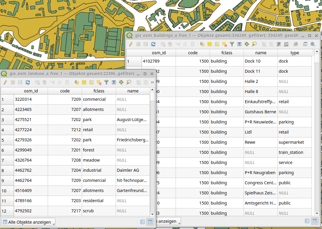 shapefile attributtabelle