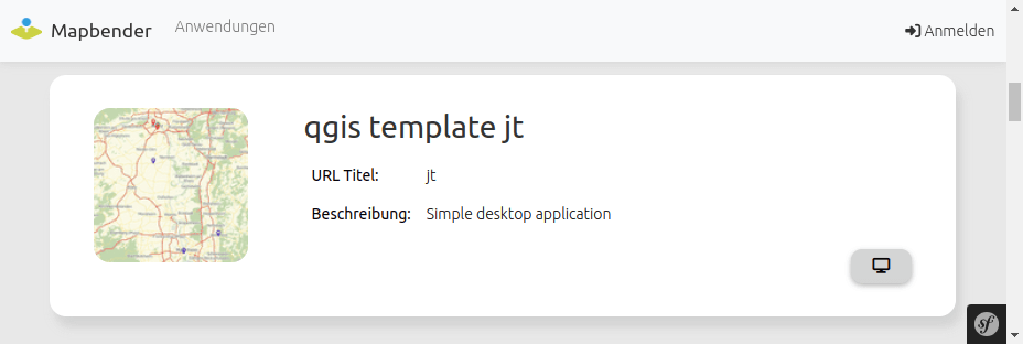 Template für die Mapbender-Anwendung