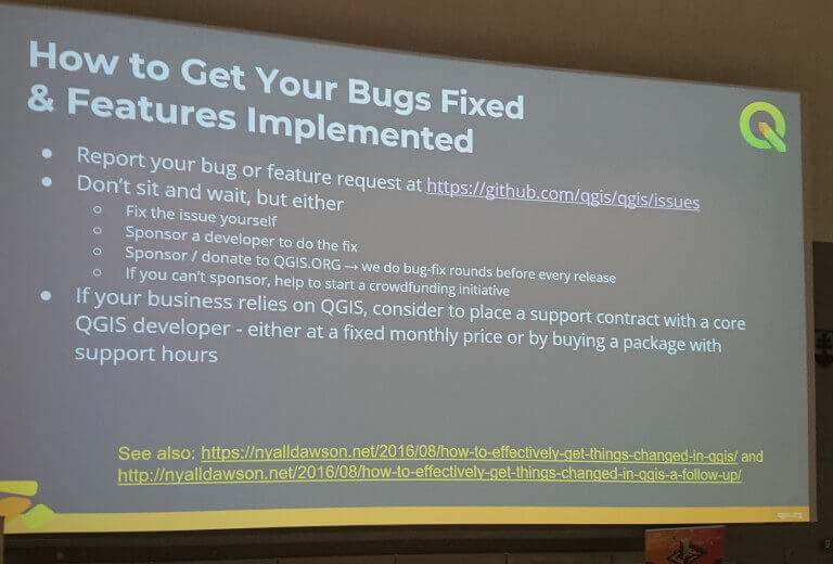 Vortragsfolien "How to Get Your Bugs Fixed & Features Implemented"