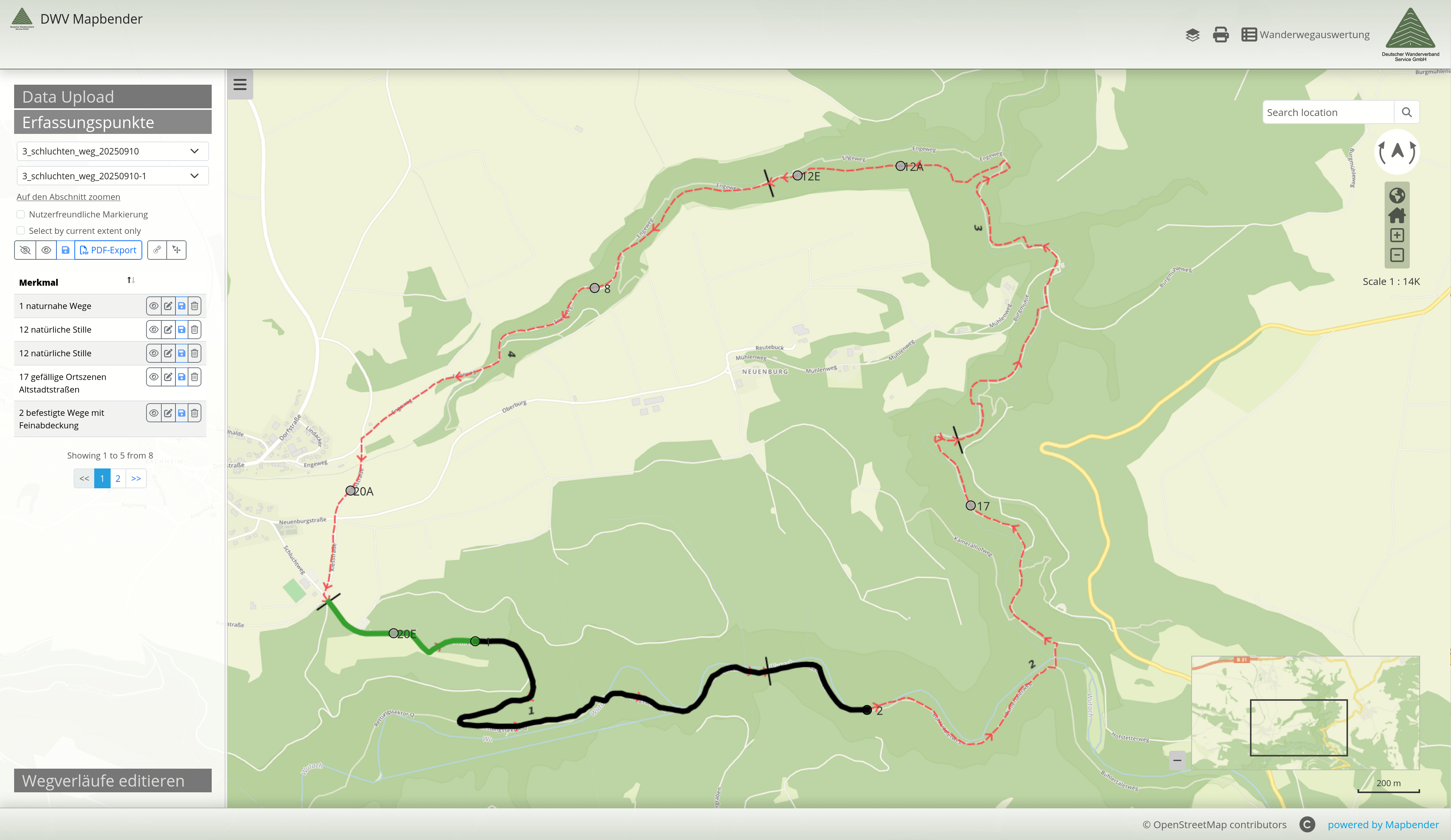 Mapbender-Anwendung für diesen Fall